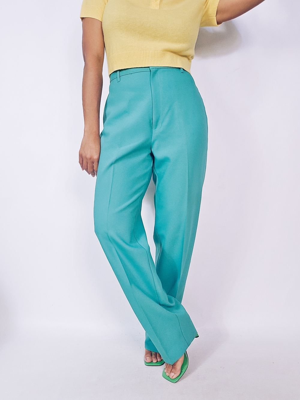 Levi's Teal High-Rise Wide Leg Pants